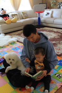 Reading to the kids