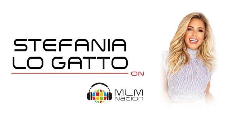 Stefania Lo Gatto smiling in a professional setting, featured guest on the MLM Nation podcast, sharing network marketing success strategies