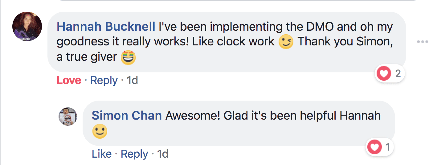 Testimonial DMO Hannah Bucknell